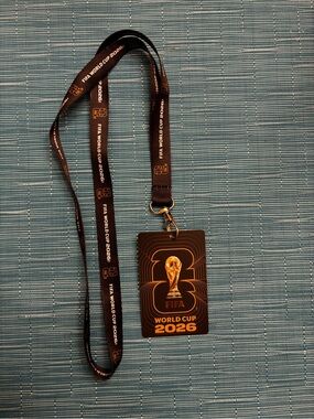 FIFA World Cup 2026 Soccer Lanyard w/ Credential Card, One Size Black/Gold